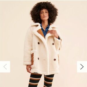 En Saison Quincy Reversible Sherpa Coat